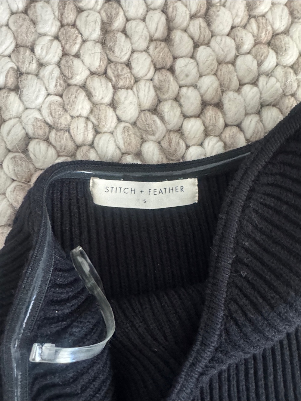 Strapless Black Ribbed Top - Picture 2 of 2